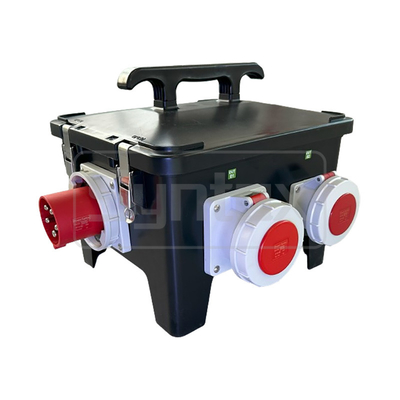 Syntax MP24 Event Power Distro Box 63A 3pH+N+E 400V Black Bespoke Socket Board For Indonesia Project