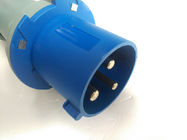 3P 63A IP44 Rainproof Screwless Industrial Plug Nylon Blue Plug with Cable Gland part no. 1227