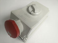 3P 63A IP44 Watertight Industrial Socket Outlet With Switch 3rd Generation Switched Sockets part no. 6571