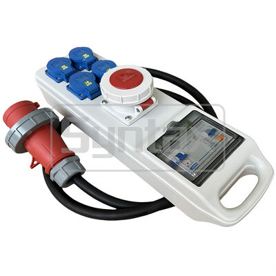 Syntax CT3 32AMP 8 Outlet Power Splitter Cord IP44 Waterproof With 8 Schuko Sockets 490*142*95mm