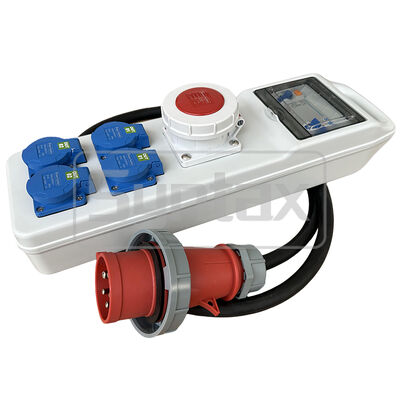 Syntax CT3 32AMP 8 Outlet Power Splitter Cord IP44 Waterproof With 8 Schuko Sockets 490*142*95mm