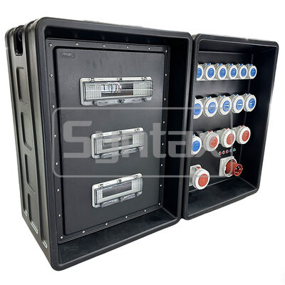 Syntax MD4 Three Phase 63AMP IP67 Waterproof HDPE Portable Power Distribution Board For FIFA Sporting Events In Qatar 630x430x900mm