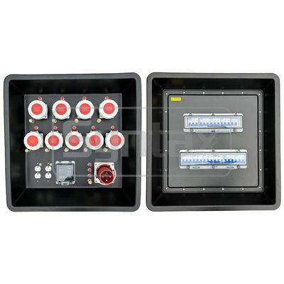 Syntax MD3 4P 63A Placas de Distribuição Portáteis de Três Fases HDPE IP67 Com Interruptores para Potência de Eventos 630x430x680mm