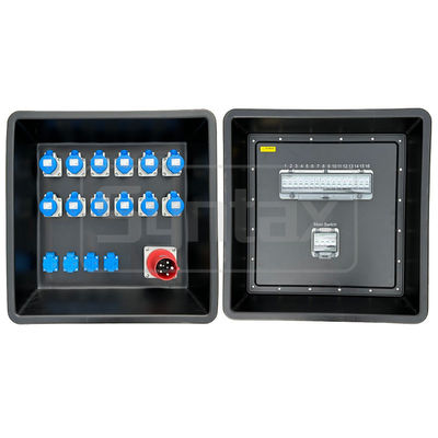 Syntax MD3 5P 63A Placas de Distribuição Portáteis de Três Fases HDPE IP67 Com Interruptores para Potência de Eventos 630x430x680mm