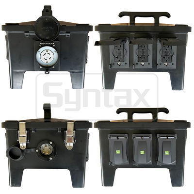 MP24 Unidade de distribuição de energia portátil e à prova d'água 30A Fase única 2-Polo 4 fios UL/ETL Receptores listados