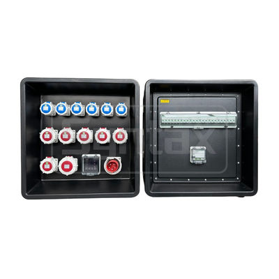 Quadros de Distribuição de Energia Syntax MD3 5P 32A 400V 3PH HDPE IP67 Com Disjuntores Schneider para Eventos 630x430x680mm