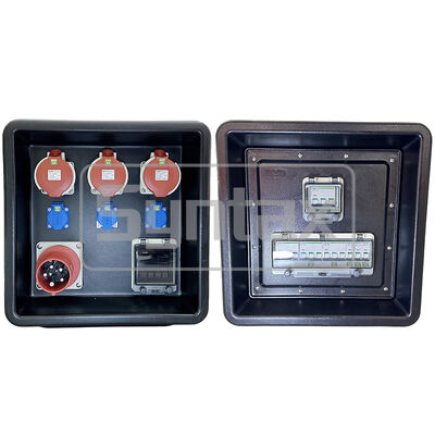 Syntax MD1 Trifásico 63A/5P HDPE Caixa de Distribuição Portátil IP67 à Prova d'Água para Aplicações de Iluminação de Palco